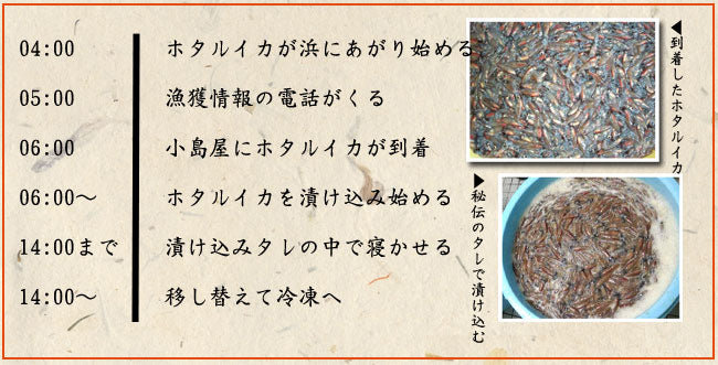 無添加 小島屋のホタルイカの沖漬け 富山湾産 約400g(約200g×2箱入) *送料込 *冷凍便