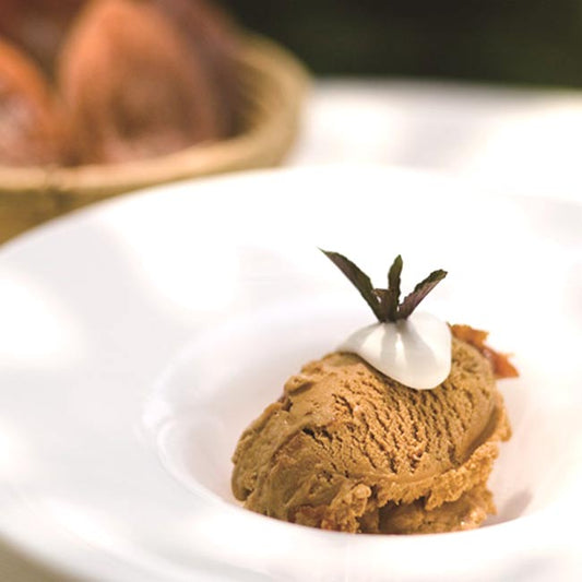 里山のオーベルジュ薪の音の「ラム酒につけた干し柿のアイス」 6個セット (1個100ml) *送料込 *冷凍