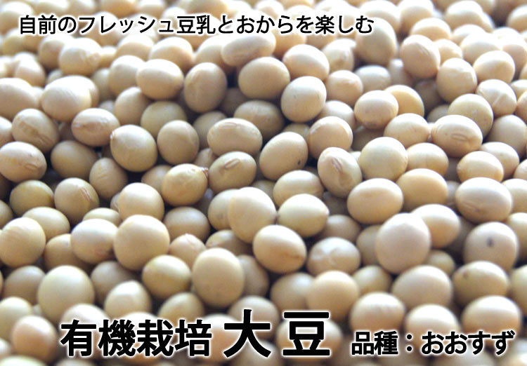 有機栽培大豆 約1kg JAS有機栽培 青森県産 品種:おおすず *送料込 *常温便