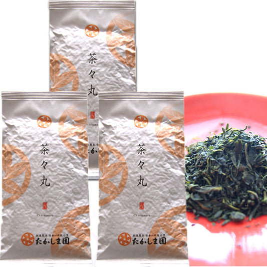 2024年産茶  玉緑茶製法一番茶 無農薬無化学肥料栽培　高島園の「茶々丸」約３００g（約１００g×3袋入り）　＊ゆうパケット便送料込　＊代引き不可