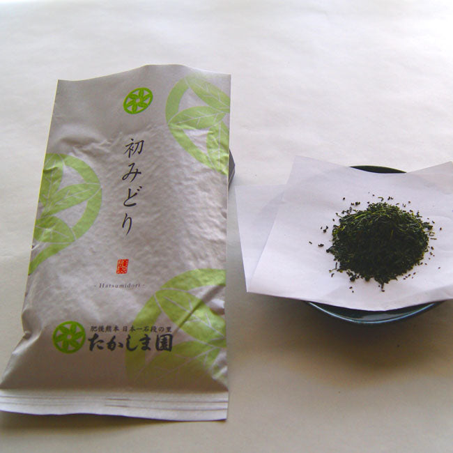 2024年新茶 【ギフト箱】無農薬無化学肥料栽培かぶせ茶 玉緑茶製法「初みどり」一番茶　３袋入　（1袋約１００g×３）　＊常温便 ＊送料込